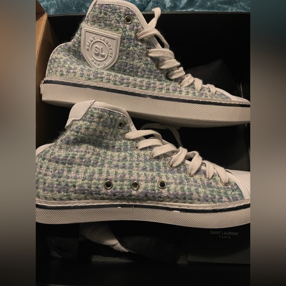Saint Laurent Malibu Mid High Tops - Picture 1 of 7